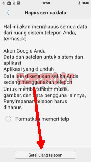 Setel Ulang Telepon Vivo V5